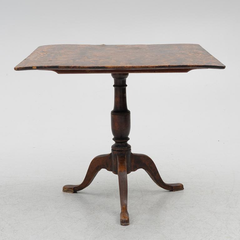 A folding table, Mälardalen, first half of the 19th century.