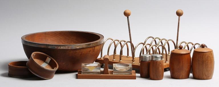 FRUKOSTSET, teak, 1960-tal. Danmark.