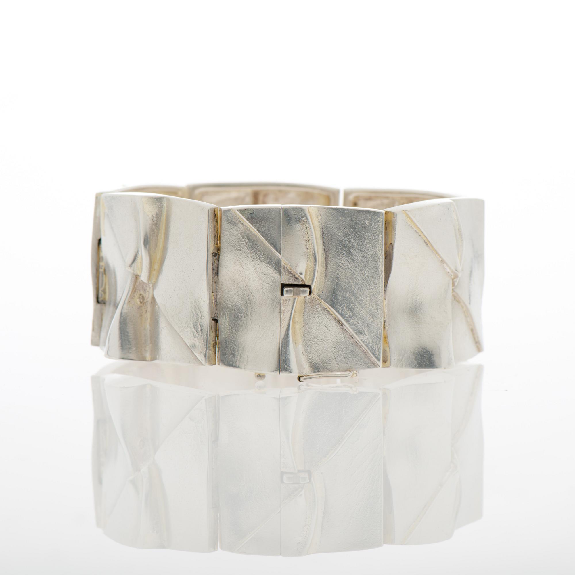 BJÖRN WECKSTRÖM, BRACELET, "Moonbridge", silver. Lapponia 1973.