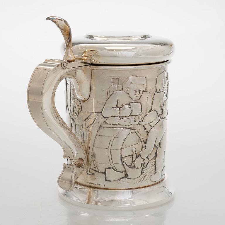 A silver tankard, Auran Kultaseppä Turku 1972.