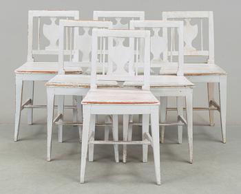 STOLAR, 6 st, allmoge, 1800-talets första hälft.