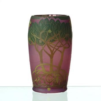 FRITZ BLOMQVIST, an Art Nouveau cameo glass vase, Orrefors Sweden ca 1915-16.