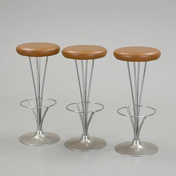 BARSTOLAR, 3 st, Piet Hein för Fritz Hansen, Danmark, 1987.