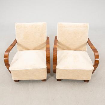 Armchairs, a pair of Art Deco, first half of the 20th century.