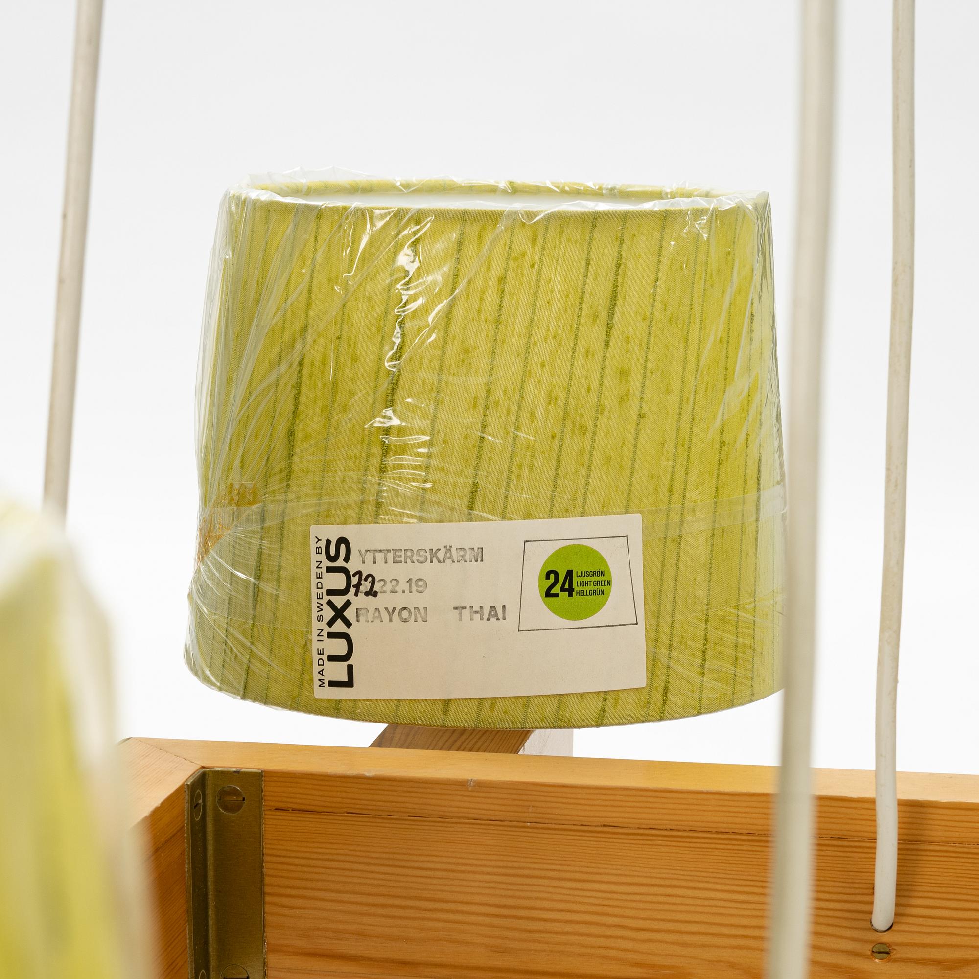 Uno & Östen Kristiansson, a pine wood ceiling lamp, Luxus, Vittsjö, Sweden.