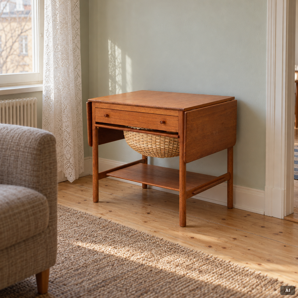 Hans J. Wegner, Sewing table “AT-33”, Andreas Tuck, Denmark.