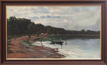 AXEL HJALMAR LINDQVIST, oljemålning  på duk, signerad.