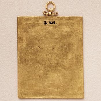Plaque, guld och cloisonnéemalj, Bysantinsk stil, sentida.