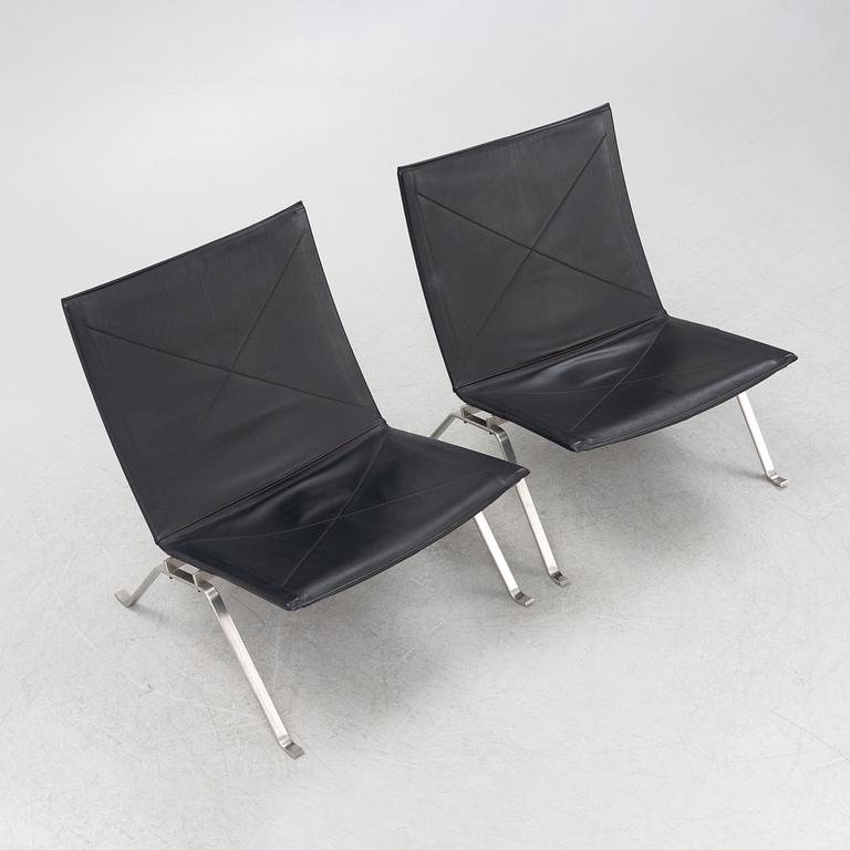 Poul Kjaerholm, fåtöljer, ett par, "PK22", Fritz Hansen, Danmark.