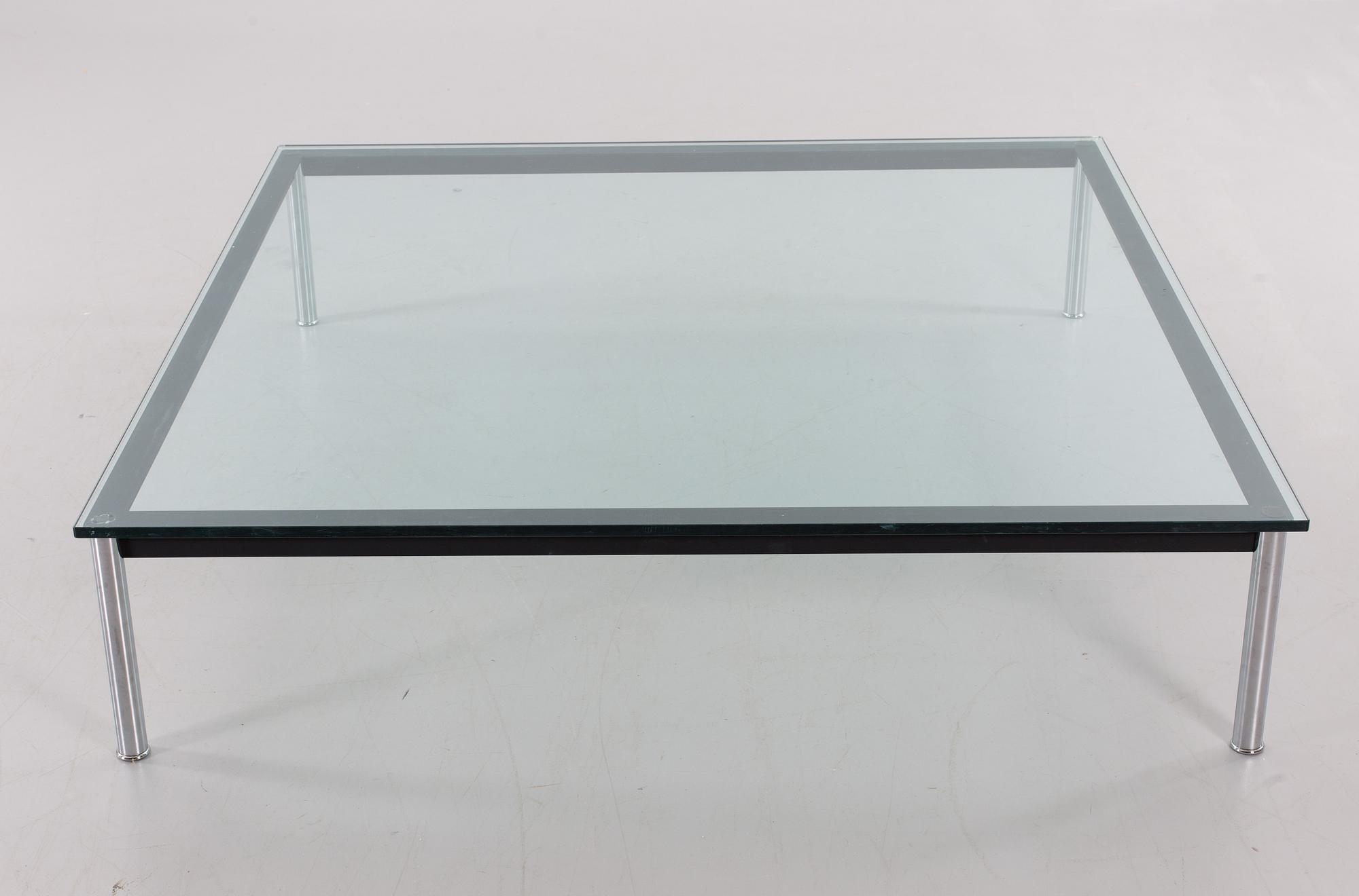 A LE CORBUSIER "LC 10" COFFEE TABLE FROM CASSINA.