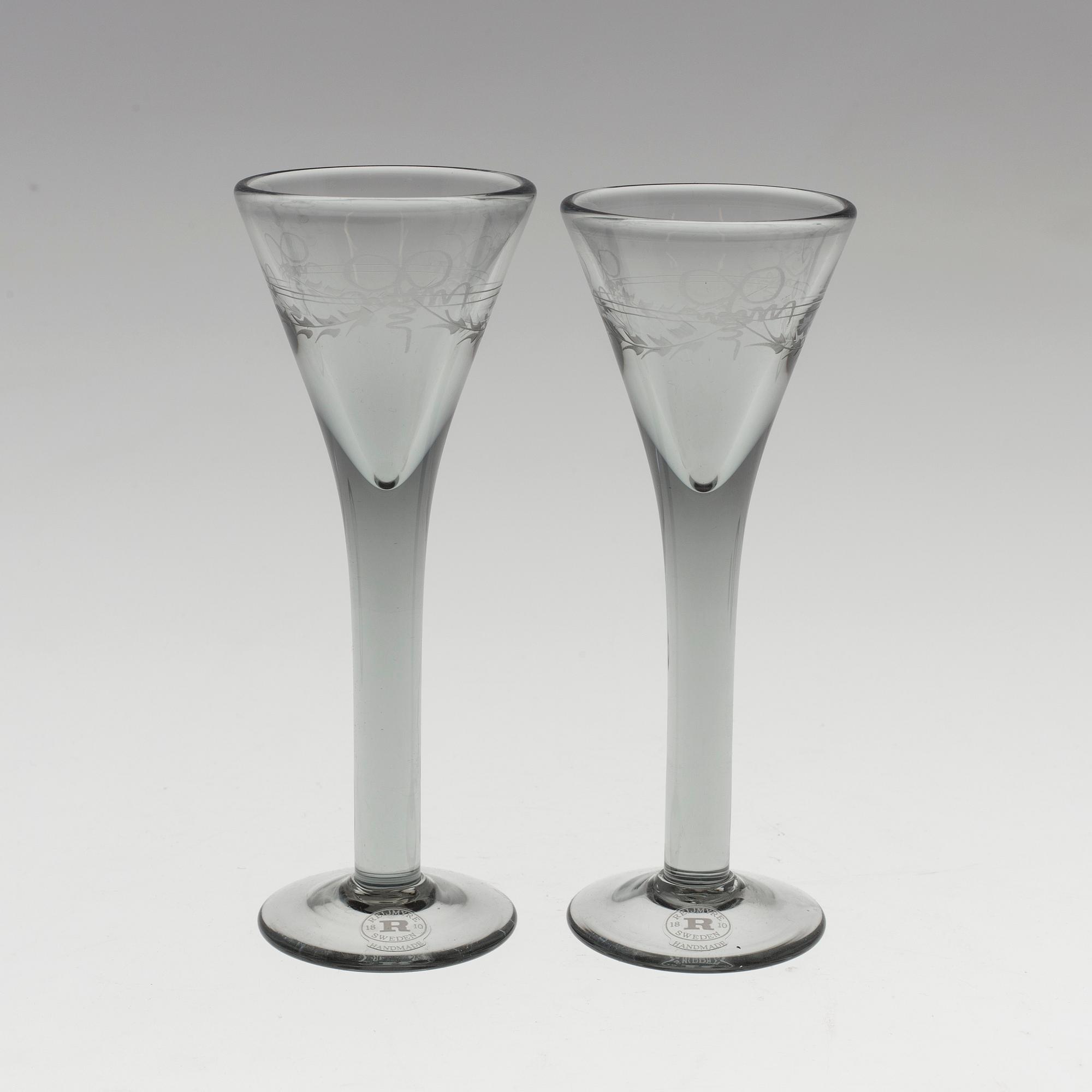 SNAPSGLAS, 12 st, "Antik", Reijmyre.