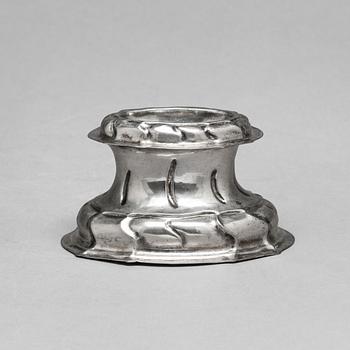 A LATE BAROQUE SILVER SALT, UNKNOWN. 18TH CENTURY. WEIGHT CA 124 G.