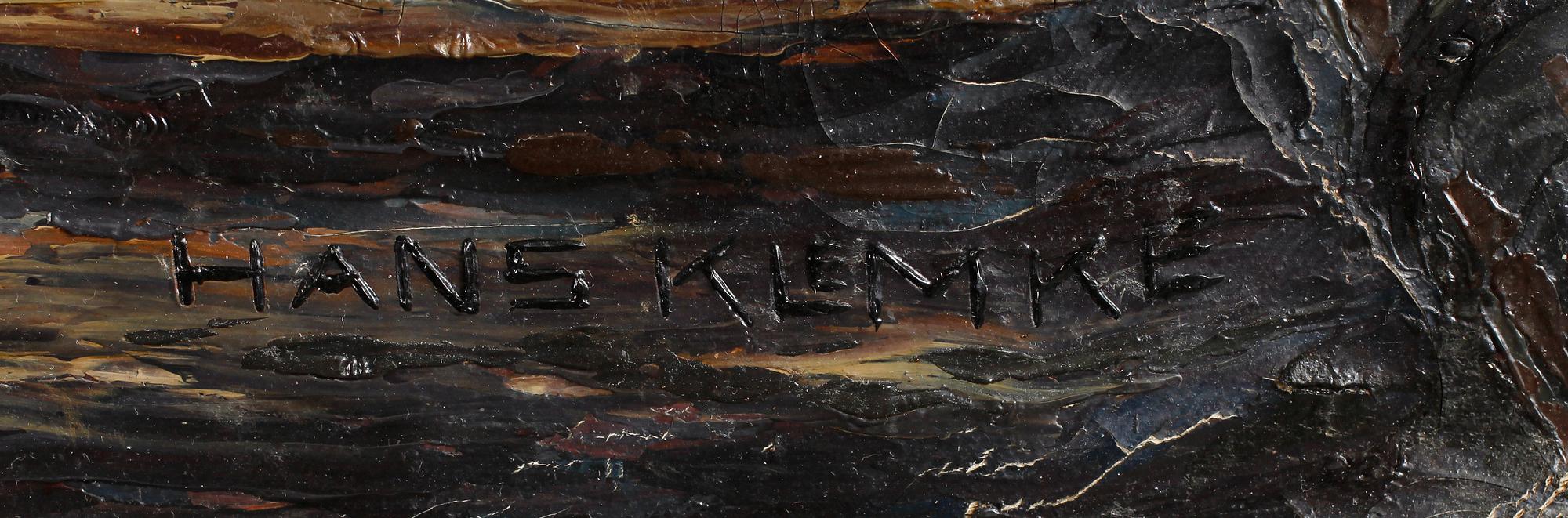 HANS KLEMKE, olja på duk, signerad.