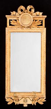 726. A late Gustavian two-light girandole mirror dated 1796.