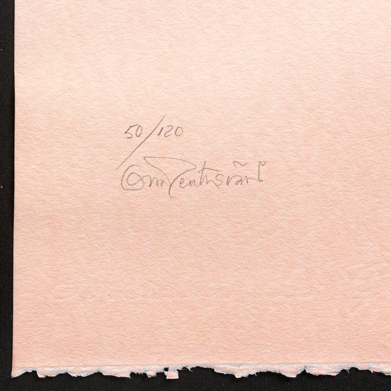 Oscar Reutersvärd, two color lithographes, signed 50/120.