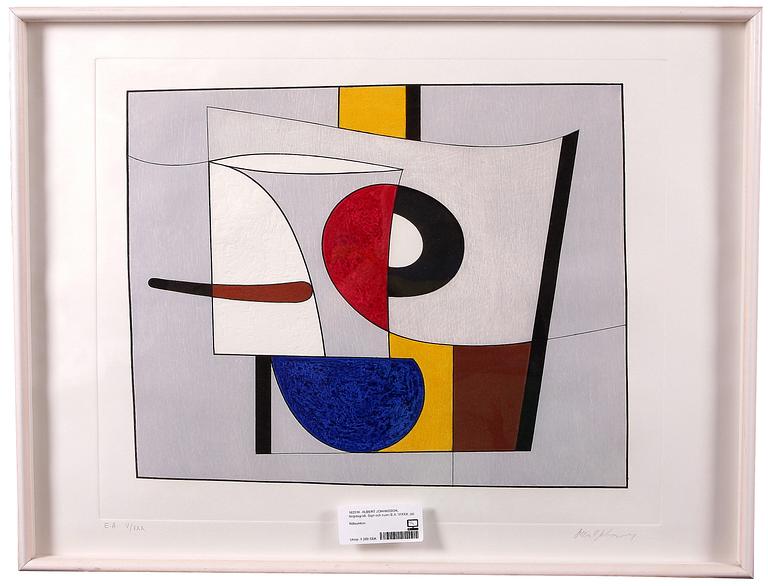 ALBERT JOHANSSON, färglitografi. Sign och numr E.A. V/XXX,