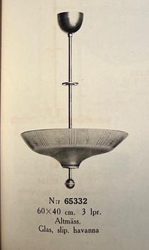 Cebe (Chr Bergh & Co), taklampa, modell "65332", Svalöv, 1930-tal.