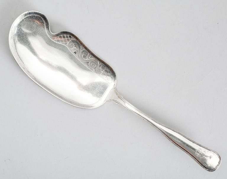 TÅRTSPADE, silver, Prahl Danmark, 1957. Vikt ca 159 gram.