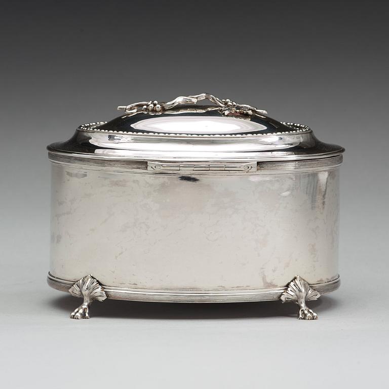 PEHR ZETHELIUS, Stockholm 1798, sockerskrin, silver, gustavianskt.