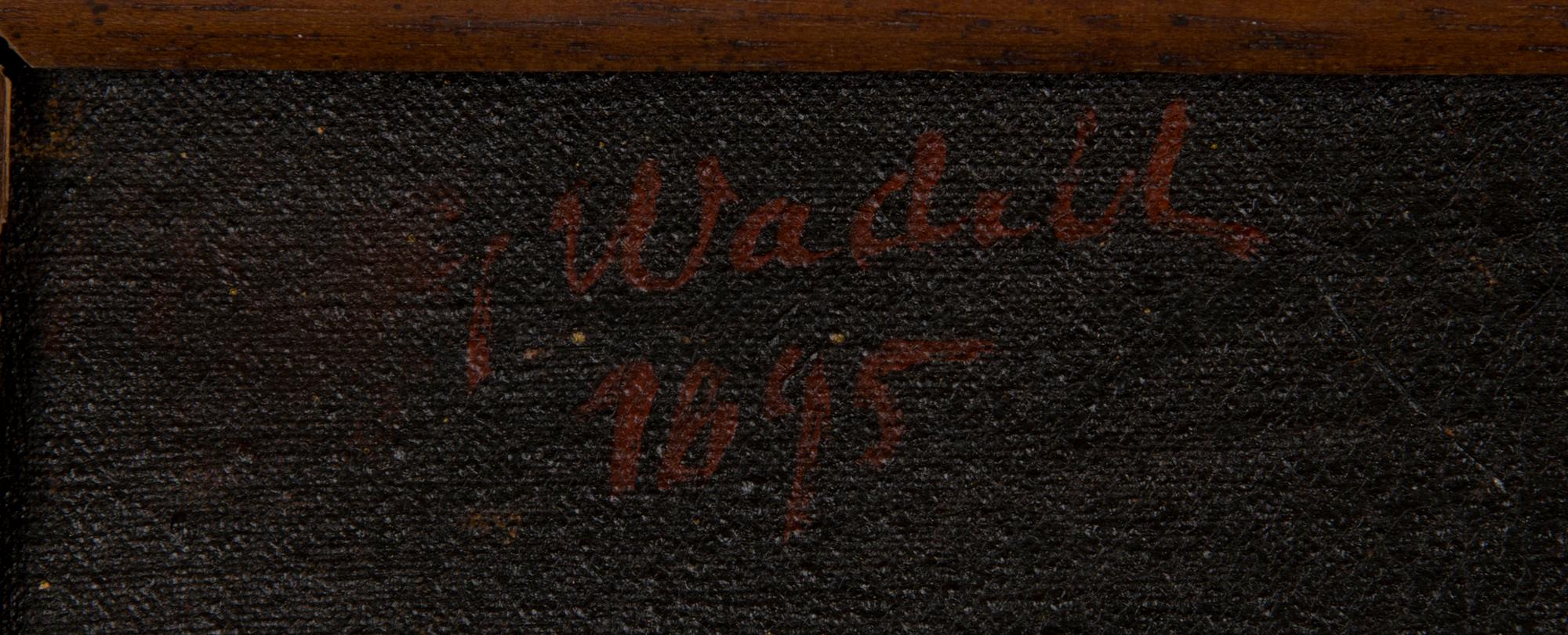 CARL GABRIEL WADELL, oil on canvas, signed and dated 1895.