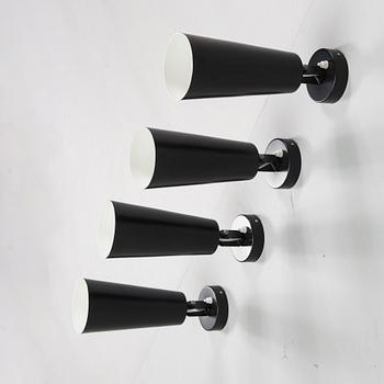 Lisa Johansson-Pape, four 1960s wall lights, model 13-007, Stockmann Orno.