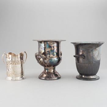 Three epns wine coolers, 20th cemtury.