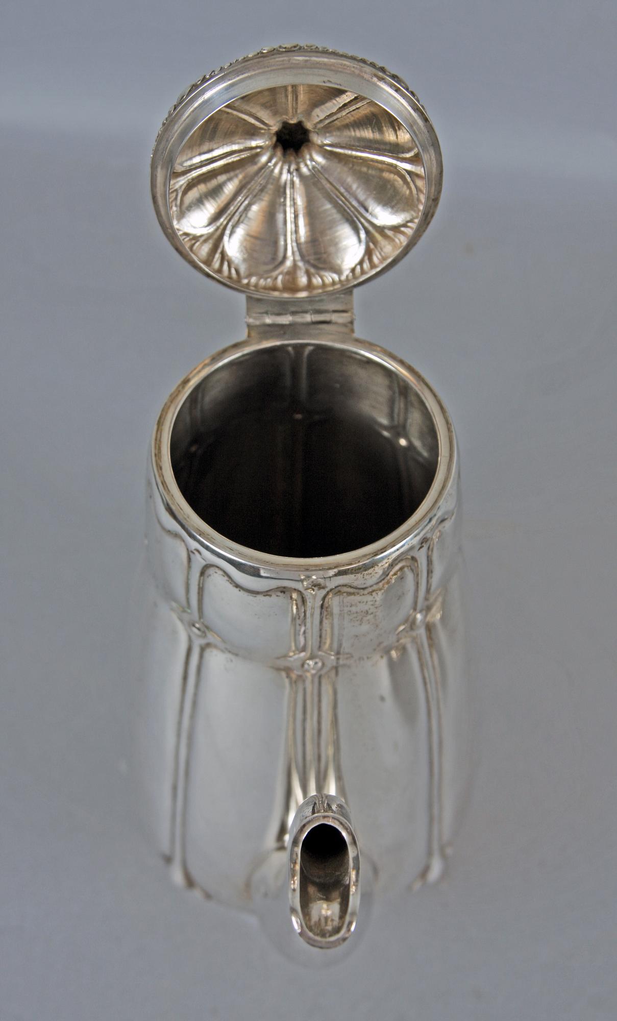 KAFFESERVIS, 3 delar, silver, Otto Larsson, Landskrona, 1922.