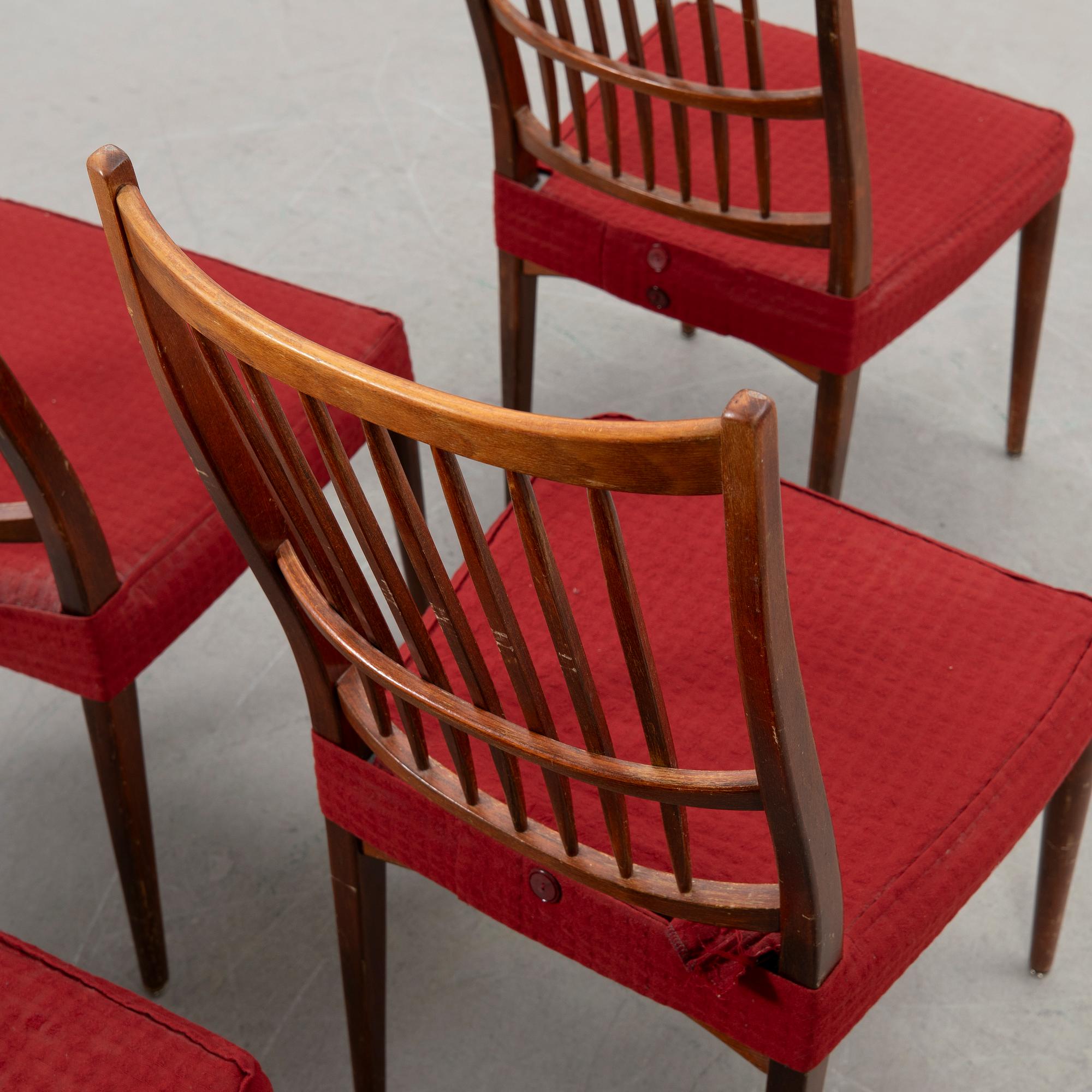 Svante Skogh, chairs, 6 pcs, "Cortina", Säffle furniture factory, 1960s.