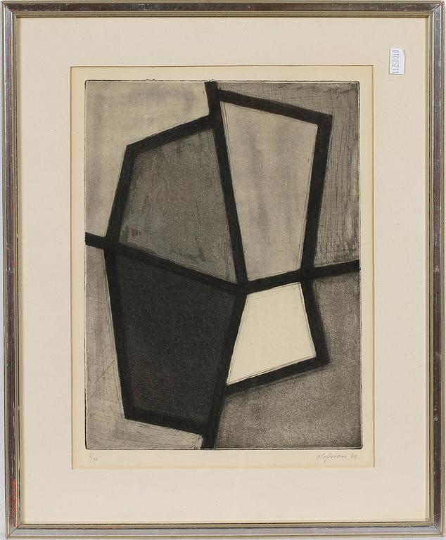 PIERRE OLOFSSON, litografi samt aquatint, sign. Numr 38/40 resp 2/40. En dat 1948.