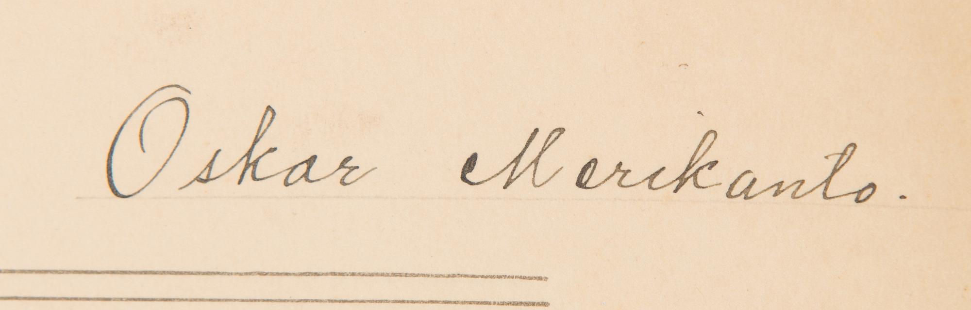 Oskar Merikanto, handwritten sheet music, "Miksi laulan" op. 20, no. 2 of three songs, 4 pages, probably comp. in 1894.