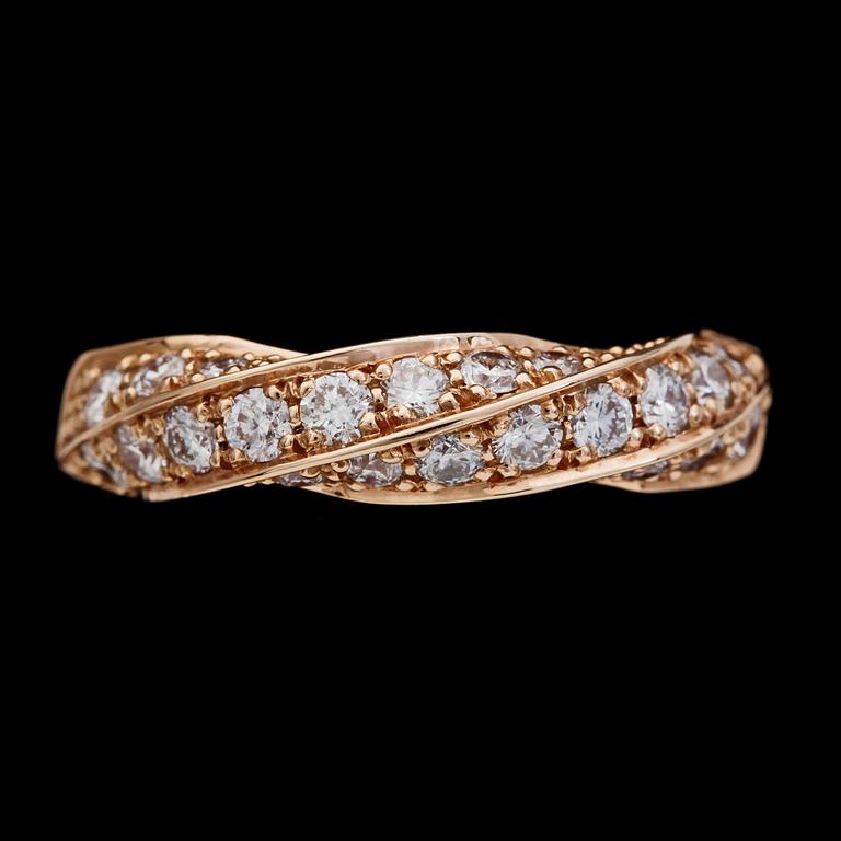 RING, brilliant cut diamonds, tot. 1 ct.