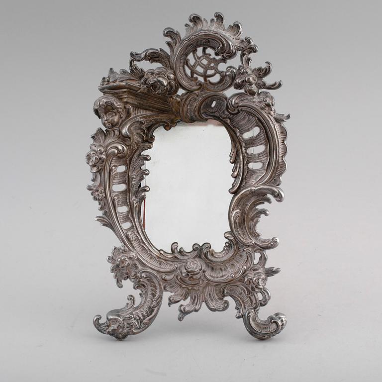 BORDSSPEGEL, rokokostil, zink, omkring år 1900.