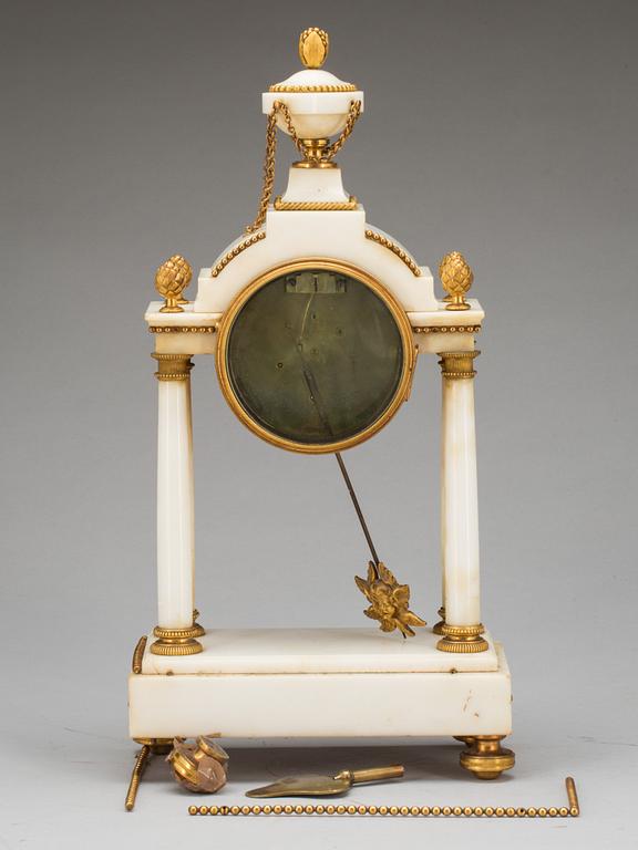 A late Gustavian mantel clock by P H Beurling, master 1783.