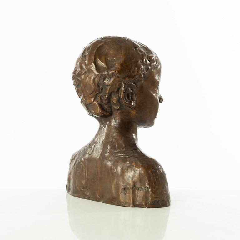 Gudmar Olovson, skulptur. Signerad. Numrerad. Gjutarstämpel. Brons, höjd 23 cm, längd 18 cm.