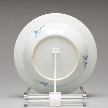 A matched set of 12 blue and white dessert dishes, Qing dynasty, 18th Century.