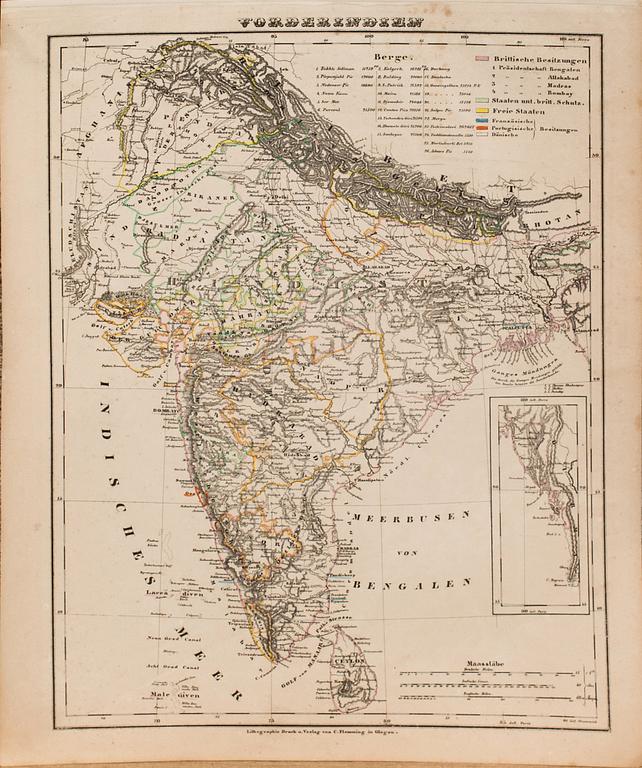EIGHTHS MAPS FROM STILERS ATLAS. CA 1860.