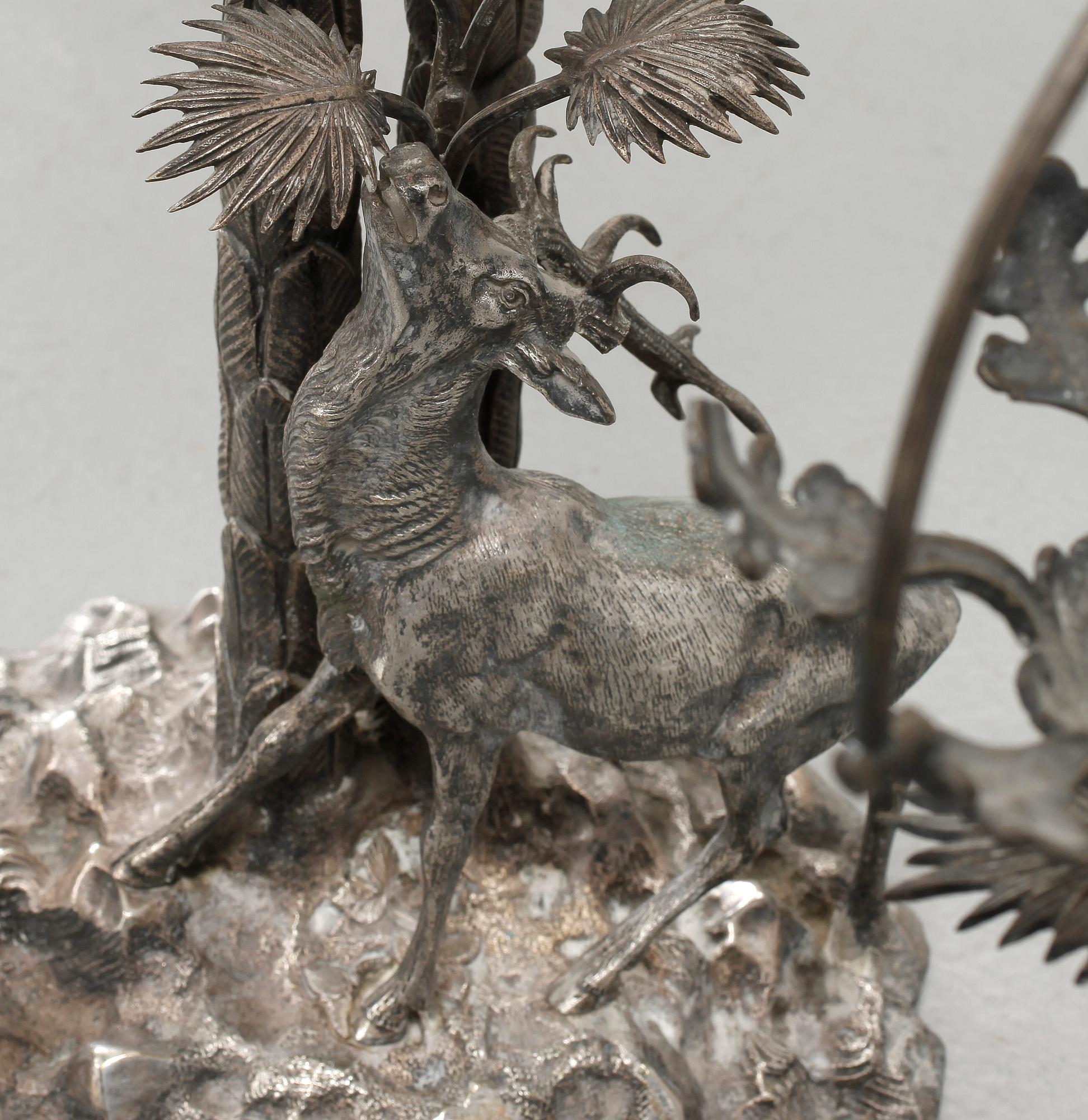 KANDELABER, nysilver, 1900-tal.