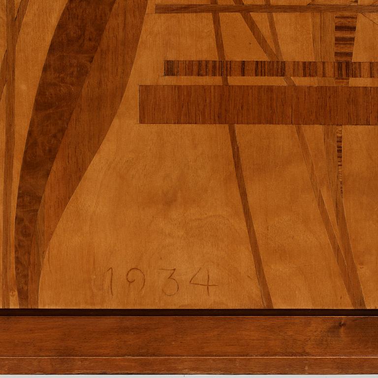 Erik Chambert, a bar cabinet, for AB Chamberts Möbelfabrik, Norrköping, Sweden, 1934.