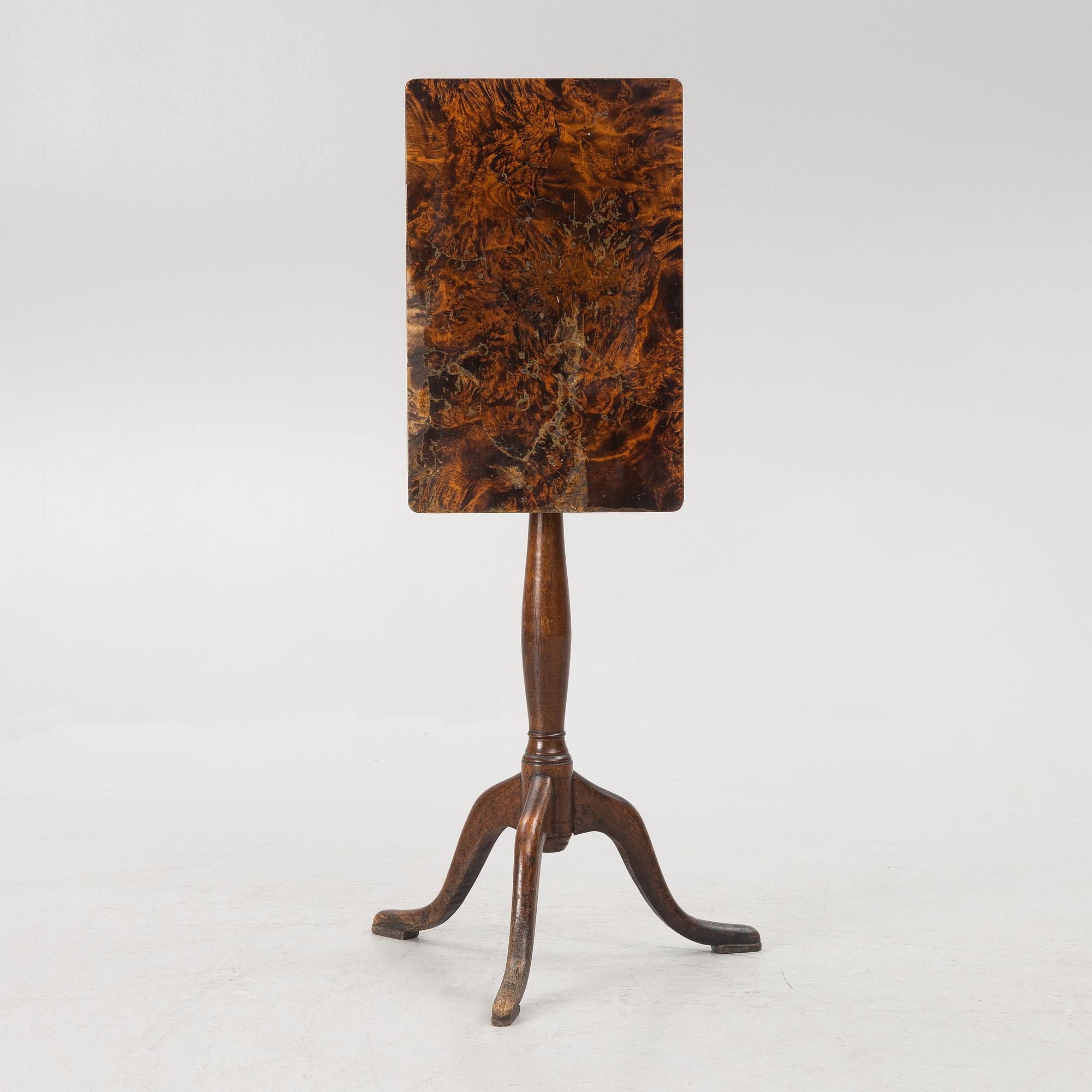 A folding table, early 19th century.
