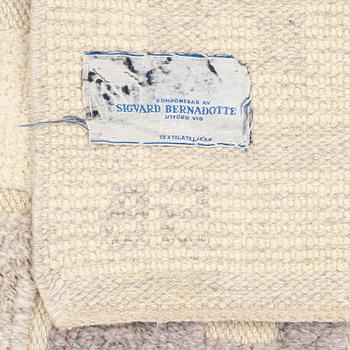 Sigvard Bernadotte, Rug, "Shangri-La", relief pile, signed SB, approximately 210 x 145 cm.