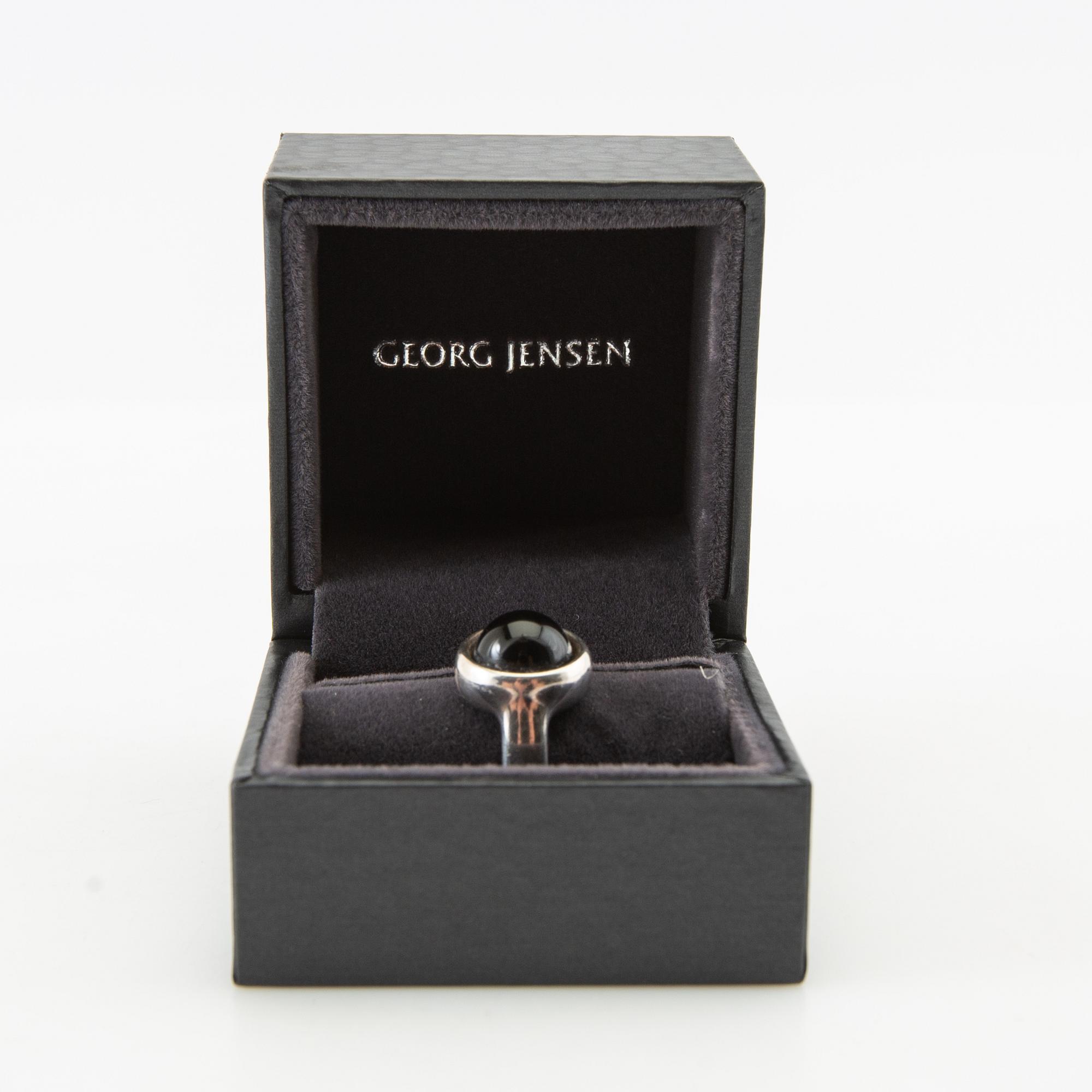 Georg Jensen, Regitze Overgaard, ring, silver and black stone.