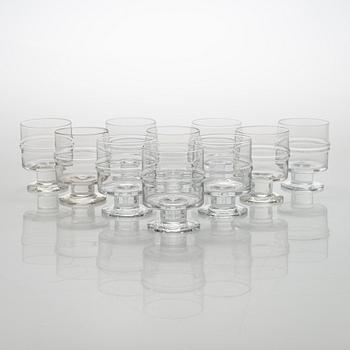 Timo Sarpaneva, glasservis, 54 delar, "Droppring" 2054. Iittala.