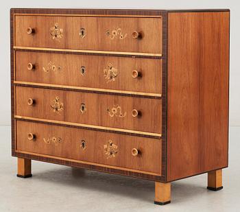 A Swedish chest of drawers, possibly by Oscar Nilsson, probably for Stockholms Stads Hantverksförening 1920-30's.