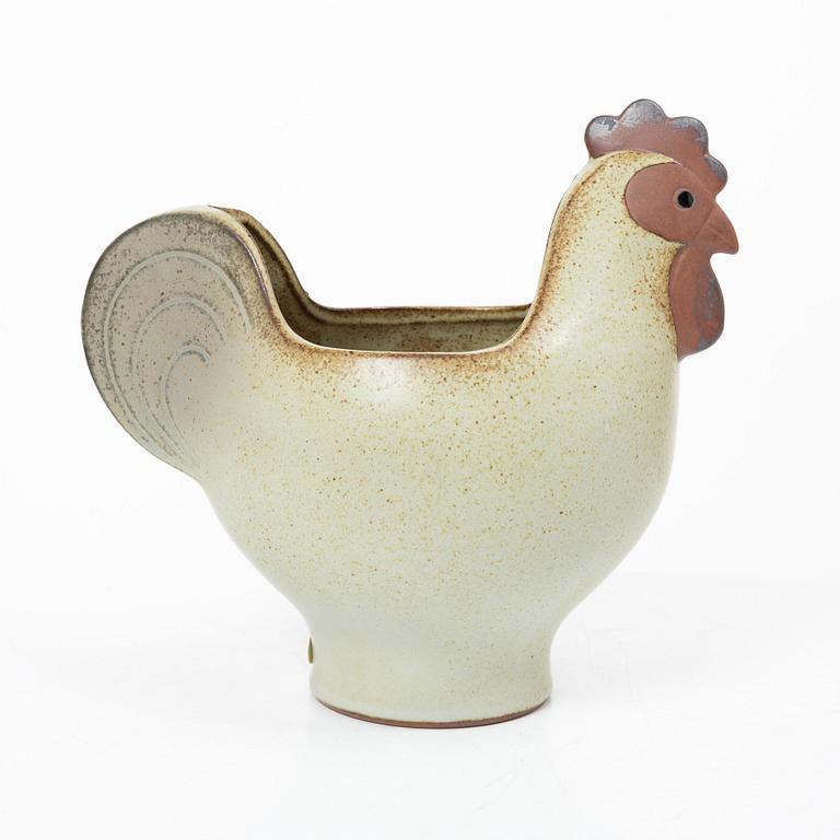 Lisa Larson, egg hen and egg cups, 6 pcs, stoneware.