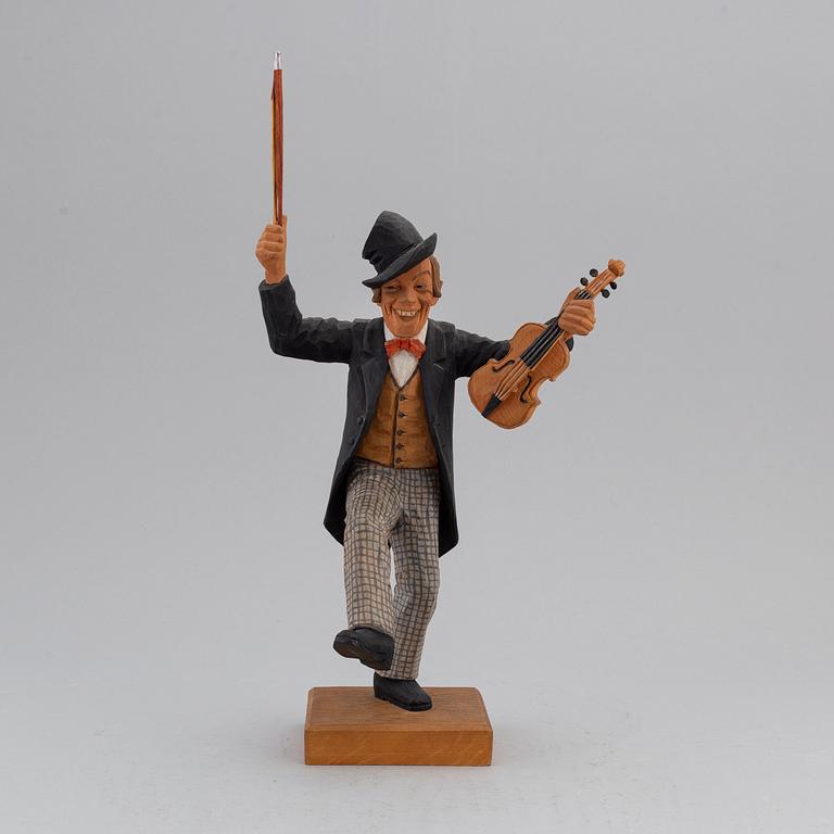 HERMAN ROSELL, sculpture, painted wood, signed and dated 1954.