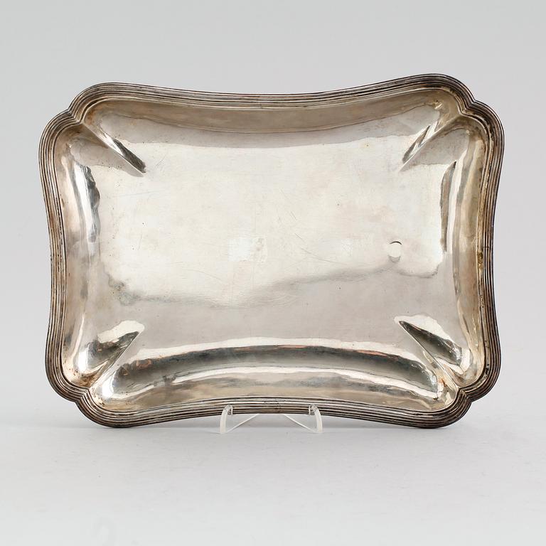 A Swedish 18th century silver dish, marks of Arvid Floberg, Stockholm 1788.