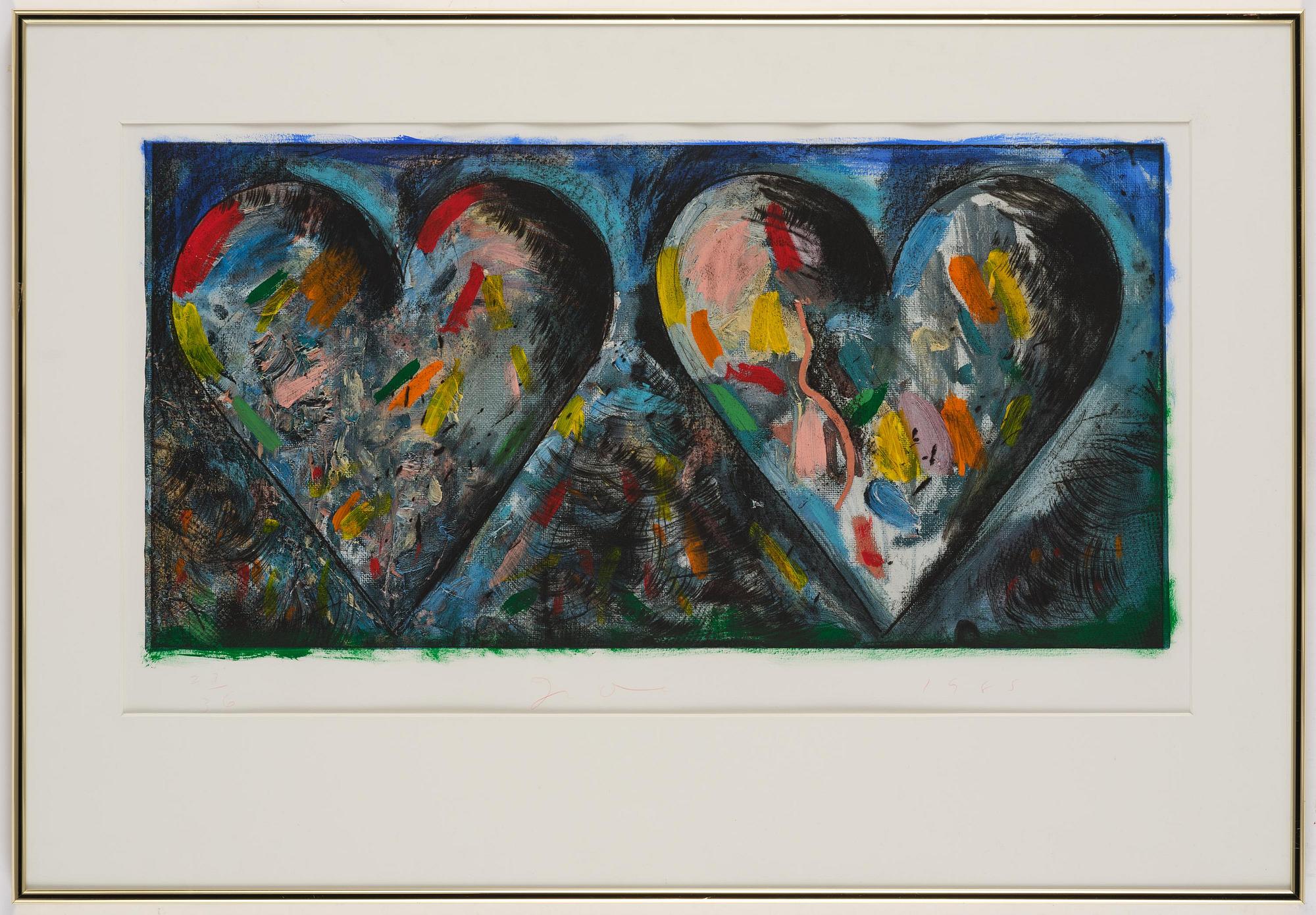 Jim Dine, "Two hearts for the moment".