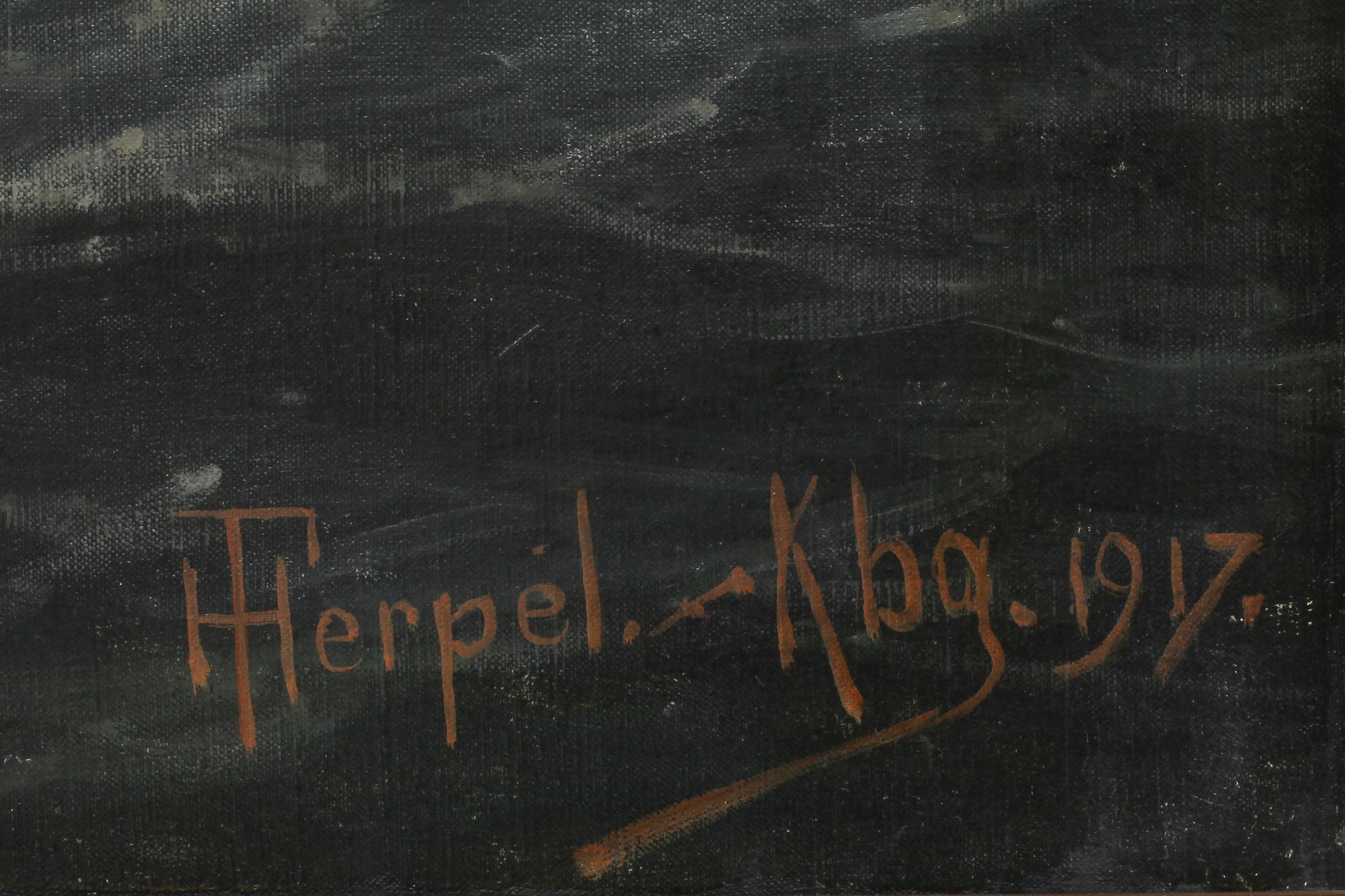 FRANZ CARL HERPEL, olja på duk, sign o dat 1917 Kbg.