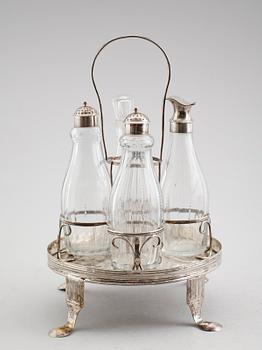 BORDSSURTOUT, silver, otydliga stämplar, 1800-tal.