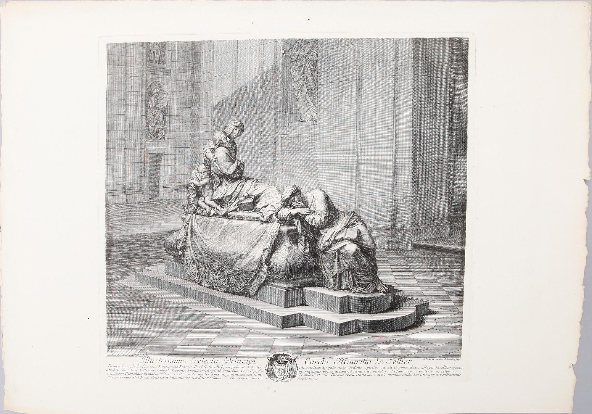 MAPP med 25 kopparstick och gravyrer, 1700-/1800-tal.